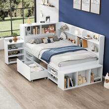 Kids Bed Frames, Headboards & Footboards - White + Plywood - View 12