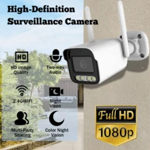 1个2.4GHz WiFi室内云台监控摄像头，1080P高清智能安防摄像头，支持双向语音通话、闭路电视监控、移动侦测报警、彩色夜视、移动侦测、智能遥控，适用于家庭使用 - 多色A - 查看 1