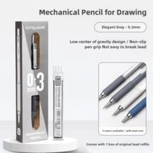 1pc 0.3mm/0.5mm/0.7mm/0.9mm Automatic Mechanical Pencil, Suitable For Drawing, Sketching, Art Students, Silver/Black Color, Refillable, High-Quality Design - Pencil - View 18
