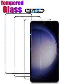 3pcs Full Coverage High Definition Anti-Scratch Anti-Shatter Tempered Glass Screen Protector Compatible With Samsung/Pixel/Honor/OPPO/VIVO/Realme/Infinix, Easy Installation, No Bubbles, High Hardness, Compatible With Cases Waterproof Shockproof Anti-Fall Anti-Fall Anti-Fingerprint - Clear - View 20