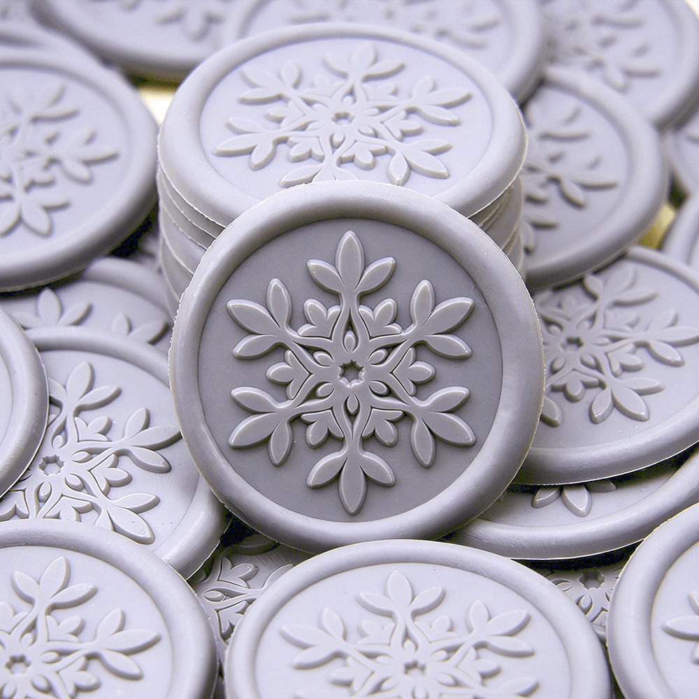 Bộ 30 miếng dán niêm phong bằng sáp họa tiết hoa cổ điển, tự dính, thích hợp cho đám cưới, tiệc tùng, sinh nhật, Giáng sinh. - Tím xám - Xem 2