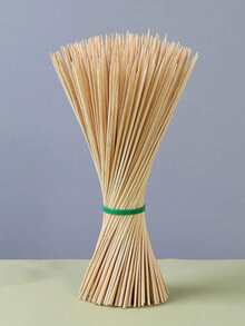 200pcs/100pcs/300pcs(+/-5pcs) Outdoor Camping BBQ Skewers, Meat/Food/Flower Bamboo Sticks, 30CM - 3mm*30cm Bold - View 2