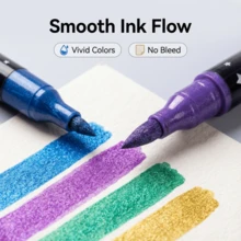 24-96 Colors Glitter Soft Tip Markers, Pearlescent Double-Headed Dual Color Gel Pens For Kids, Students, Acrylic Fluorescent Drawing Pens For Hand Lettering, Coloring, School, Art, Office Supplies, Birthday Gifts, Back To School Gifts - Multicolor - View 6