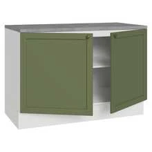 Gabinete Bajo Cocina Madesa Vik 120cm Con Encimera BV - Blanco y Verde - Ver 9