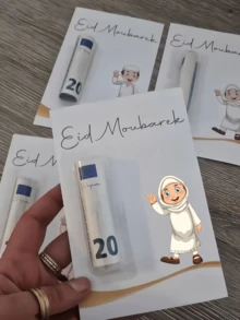 Unique Eid Al-Adha / Ramadan Money Gift Cards-A Distinctive Alternative To Standard Envelopes-Perfect For Gifting To Children, Family, And Friends (Cash Not Included). - Multicolor - View 3
