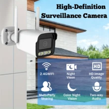 1个2.4GHz WiFi室内云台监控摄像头，1080P高清智能安防摄像头，支持双向语音通话、闭路电视监控、移动侦测报警、彩色夜视、移动侦测、智能遥控，适用于家庭使用 - 多色A - 查看 12