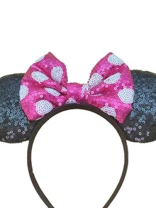 1 Stück Polka Punkt Schleife Haarband, glänzende Punkt Schleife Haarband, funkelnder Ohr Dekor Haarband, süßes Cartoon Ohr Design, Pailletten Ohr Haarband, geeignet für Studentenpartys, Maskenpartys, Cosplay, Themenparks, perfektes Geschenk für verschiedene Anlässe, geeignet für Teenager, Erwachsene und Paare, ideales Accessoire für Prinzessinnen-Rollenspiel, Geburtstagsfeiern und Weihnachtspartys (Farbe und Stil werden zufällig gesendet) Haarband Diadema Haar Reifen - Zufälliger Stil - Übersicht 7