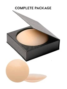 2 Pairs Of Women's 8CM Solid Silicone Nipple Covers + Premium Packaging - Reusable Silicone Nipple Covers, Invisible And Seamless, Do Not Show Through Clothing, Petal-Shaped Design, Suitable For Strapless Bras