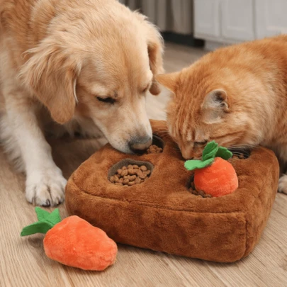 Carrot Shaped Pet Doll, Plush Chew Doll For Dogs And Cats, Suitable For Small, Medium And Large Breeds, Stimulates Natural Instincts