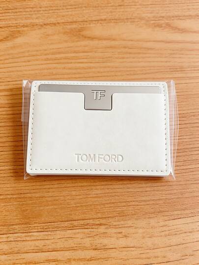 Tom Ford White Card Holder Mirror. Portable Double-Sided Mirror. Exquisite And Fashionable Leather Makeup Mirror. Portable Compact Mirror. Suitable For Daily Use, An Excellent Gift For Girlfriend.