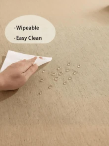 [Delivery Within 2-7 Days In The United States]1-Piece Set, Linen Blend Tablecloth, Fringe Stitching, Rectangular Decorative Natural Tablecloth, Suitable For Kitchen Dining Rooms, Wedding Buffets, Etc., 140*180 Cm - Ivory White. Rectangular Table-Specific Tablecloth, Cotton-Linen Blend, Water-Resistant And Wrinkle-Resistant, Table Cover, Tassel Trim, Soft Fabric. Kitchen Dining Table-Specific Linen Tablecloth, Designed For Rectangular Tables. Linen Blend Fabric, Durable And Fade-Resistant, Oil-Proof, Dust-Proof, And Splash-Resistant. Easy To Clean With A Simple Wipe. Suitable For Buffets, Dining Tables, Coffee Tables, Parties, Birthday Gatherings, Cafes, Banquets, Picnics, Autumn, Harvest Festivals, Farmhouse Style, Thanksgiving, Christmas Decorations, And Other Indoor/Outdoor Settings. Also An Ideal Everyday Decorative Choice. - 彩色 - 查看 5