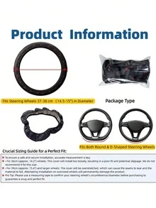 Capa Acolchoada para Volante com Estampa Floral - Conforto e Aderência durante todo o Ano para Sedãs, Caminhonetes e SUVs - Acessório Automotivo de Luxo Antiderrapante em Preto e Vermelho - A - Visão 3