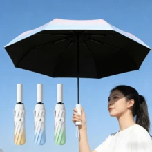 1 件装极简渐变全天候遮阳伞，适合海滩和城市漫步，成人款，黑色春亚纺全遮光，轻便小巧 - 彩色 - 查看 6