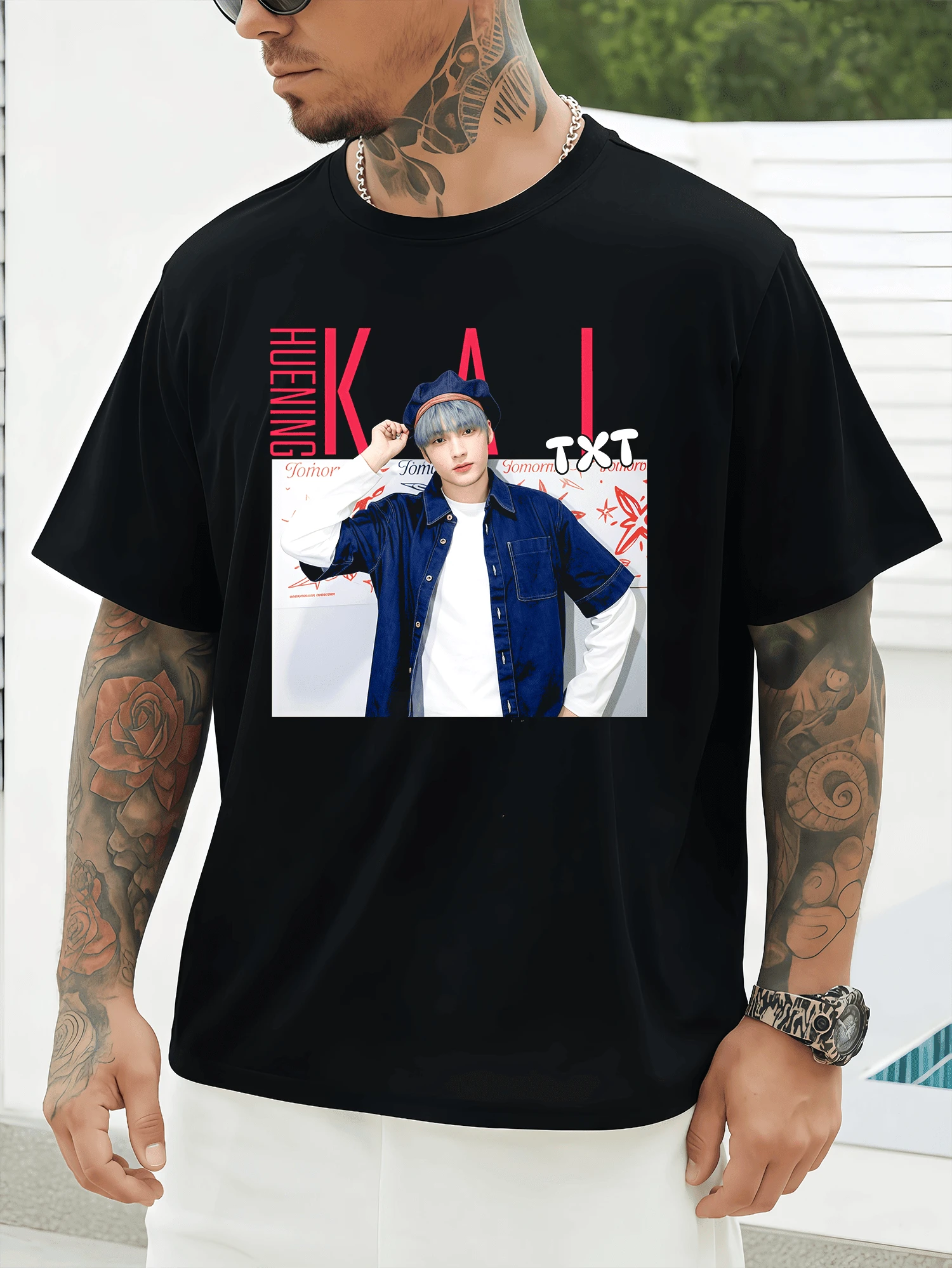 Camiseta HUENING KAI TXT - Negro - Ver 1