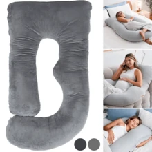Pregnancy Pillows For Sleeping, G Shaped Full Body Maternity Pillow, Removable Case - 淺灰色 - 查看 1