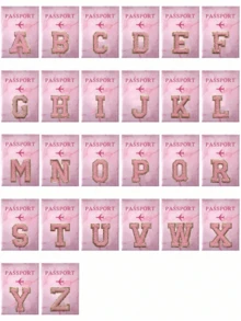 Passport Wallet Women Men RFID Vintage Business Passport Covers Holder Portable Multi-Function ID Bank Card PU Leather Wallet Case Air Plan Travel Accessories PU Leather Passport Covers For Teens For Travel For Back To School, Premium Minimalist Initial Letter Passport Cases For Girls For Student For Unisex Back To School Stuff Travel Accessories Passport Bag ,Travel Essential Bag - Multicolor - View 2