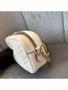 Nueva mini bolsa bandolera, bolsa bandolera de un solo hombro para mujeres - Beis - Ver 3