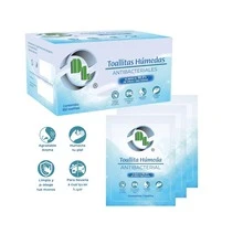 DL Toallitas Húmedas Antibacteriales individuales. Caja con 100 sobres. Limpia con agradable aroma, humecta la piel. - Embalaje estándar - Ver 1