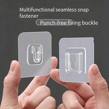 Seamless Hook, Suitable For Various Storage Racks, Adhesive Backing, Applicable For Kitchen/Bathroom/Wall Decor, Multipurpose Practical Hooks, Suitable For Decorative Holiday Parties - Multicolor - View 5