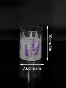 1/2/3pcs Lavender LED Candles With Remote Control, 3D Flame Effect, Suitable For Home Party, Wedding Decoration, Valentine's Day - Warm white light - View 10