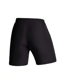 Men's Summer Outdoor Sports Suit, Quick-Dry Sleeveless Top And Running Shorts With Hood, 2-Piece Set - Black - View 5