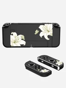 1pc White Lily Element Pattern Protective Case Compatible With Switch2/Switch NS/Switch OLED/Switch Lite, New Generation Game Console Protective Shell, Multi-Color Options: Black/Red/Pink/Yellow/Blue/White, TPU Soft Cover, Universal Gamepad Protective Case, Switch Controller Protective Cover, Switch Gaming Accessories, Anti-Drop, Anti-Slip, Scratch-Resistant, Stylish - Multicolor - View 24