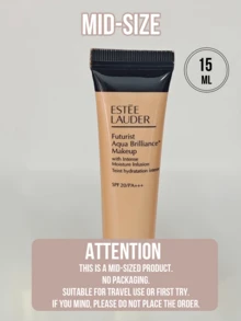 Estée Lauder Futurist Aqua Brilliance Makeup Foundation, with Intense Moisture Infusion #1C0 #61 Cool Porcelain 30/15/5/1ml, Nourishes Skin Without Oxidation, Deeply Hydrating, Long-Lasting Moisture Lock Prevents Flaking, No Tightness, Deeply Hydrating, Long-Lasting Moisture Lock Prevents Flaking, No Tightness, Deeply Hyout、Dulls, SPF. 20/PA+++ Sun Protection, For Dry Skin Students Office Workers, Daily Commute Dates Gatherings, Ideal Gift For Friends/Girlfriends, Essential Item for Daily Makeup Use - 1C0 - 查看 7