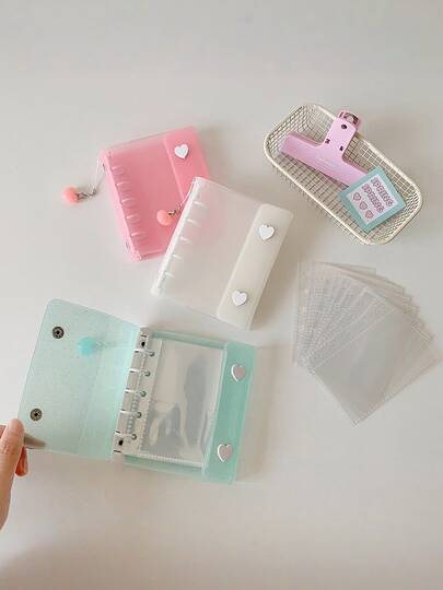 极简主义五孔活页相册，3英寸即时成像胶片收纳册，卡片夹，日记本