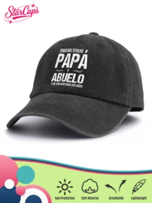 1pc Washed Spanish Letter Print Baseball Cap, Unisex, Classic Casual Retro Style, Soft Sweatband, Adjustable Size, Lightweight & Versatile, Suitable For Outdoor Sports, Daily Wear, Parties, Vacations, Beaches, And An Ideal Gift For Friends And Family. - Multicolor - View 9