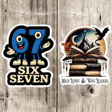 1pc/3pcs Magic Book Illustration Stickers, 67 Six Seven Italian Brainrot Game Sticker - Waterproof Durable Vinyl Decal With Strong Adhesive, Vibrant Cartoon Character Design For Cars, Laptops, Laptop Decoration, Playful Design, Highquality Print - Multicolor - View 2