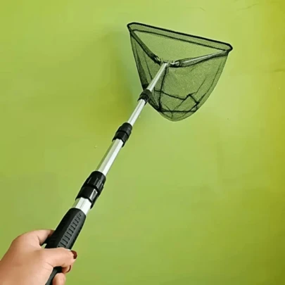 130cm Foldable Telescopic Fishing Net, Outdoor Fishing Gear Suitable For Fly Fishing, Carp Fishing, Sea Fishing, New Arrival