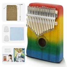 5 estilos Kalimba 17 teclas Piano de pulgar - Portátil de caoba con estuche de transporte y martillos - Instrumentos musicales perfectos para amantes de la música, principiantes y entusiastas de los pianos al aire libre - Multicolor - Ver 14