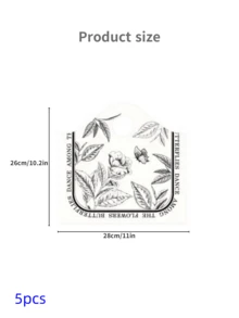 50个装派对礼品包装袋，高端女士购物袋，半圆形手提收纳袋，花卉图案礼品袋，婚礼礼品袋，可重复使用包装袋，加厚防水大容量手提袋，户外旅行日常收纳袋。适用于节日、新年、婚礼、派对、购物、生日礼品、派对回礼等场合。 - 彩色 - 查看 13