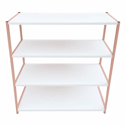 Estante Industrial Multiuso Mdf Com Pés De Ferro Metalon 70x77cm Moderna e Versátil Várias Cores