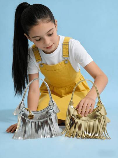 1. Children's Tassel Handbag, Available In Small And Large Sizes - Large Size Can Fit Smartphone, Spring/Autumn New Style Bag, Fashion Small Bag For Little Girls, Princess Style Bag, Girls' Coin Purse, Mini Bag, Super Cute Handbag, Christmas Gift, Birthday Gift, Candy Bag, Lipstick Bag, Personalized Small Bag, Snack Bag For Shopping, Accessory Bag, Fashionable Bag, Runway Bag