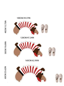 1件装可爱小狗U型装饰垫，浴室硅胶地毯，吸水地毯，浴室地垫，浴室地毯，门垫，小地毯，地毯，垫子，家居装饰，小地毯，户外地垫，家居装饰，地毯，卧室地毯，可水洗地毯 - 彩色 - 查看 4