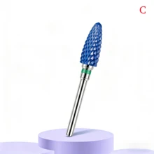 1个或5个陶瓷指甲打磨钻头，用于快速去除指甲油凝胶，适用于家庭美甲沙龙和美甲师 - 藍色 - 查看 11