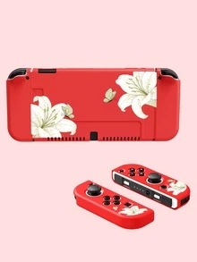 1pc White Lily Element Pattern Protective Case Compatible With Switch2/Switch NS/Switch OLED/Switch Lite, New Generation Game Console Protective Shell, Multi-Color Options: Black/Red/Pink/Yellow/Blue/White, TPU Soft Cover, Universal Gamepad Protective Case, Switch Controller Protective Cover, Switch Gaming Accessories, Anti-Drop, Anti-Slip, Scratch-Resistant, Stylish - Multicolor - View 28