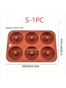 3件/1件 6/8/18孔硅胶蛋糕模具，巧克力甜甜圈烘焙模具 - 不粘耐热烤盘，适合所有烘焙爱好者，家庭烘焙 - 专业烘焙 - 烘焙模具，自制美味佳肴，适用于家庭和餐厅，绝佳之选