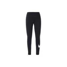 Nike跑步訓練純色休閒九分運動褲女款黑色 - 黑色 - 查看 2