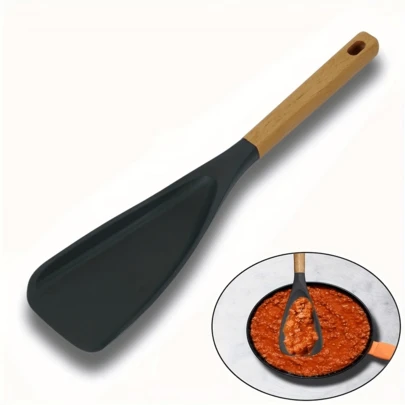 1pc/2pcs Silicone Spatula, Kitchen Utensils, Suitable For Non-Stick Pans, For Stirring, Scooping And Scraping, Kitchen Tools, Affordable Kitchen Gadgets