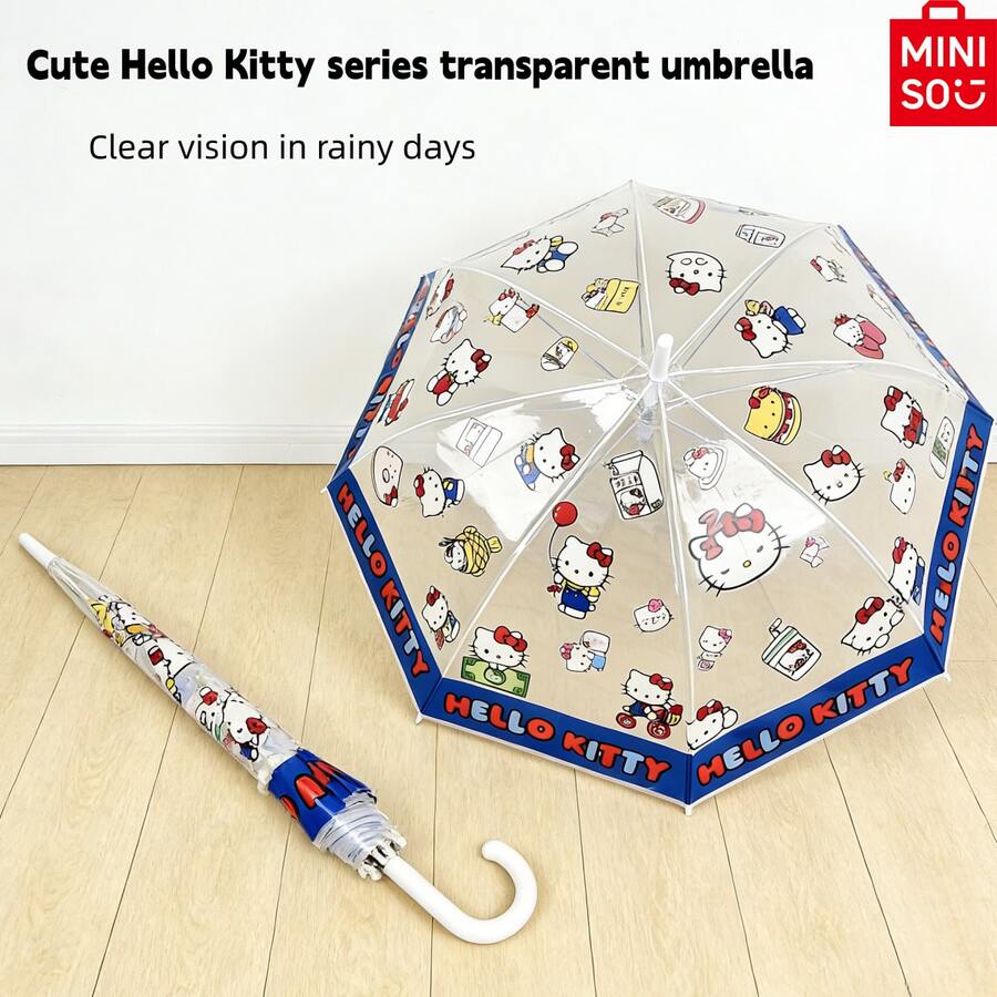 Miniso Chiếc ô trong suốt mới này dễ thương và nhẹ, với tay cầm thẳng làm bằng chất liệu PVC. Nó có khả năng chống gió và chống mưa, rất phù hợp để sử dụng hàng ngày. Thích hợp cho mùa xuân hè, quà tặng cho phù dâu, trang trí phòng ngủ, bãi biển, du lịch, dành cho nam, dành cho nữ, kỳ nghỉ, Ngày Quốc tế Phụ nữ, đồ dùng cần thiết khi đi du lịch, quà cưới, phong cách Y2K, phòng ngủ, phụ kiện xe hơi nữ, trang trí nhà bếp, những vật dụng dễ thương.