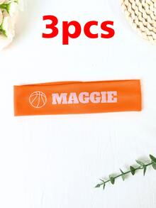 1/3/5件装,定制头带装饰,个性化发圈,定制球形图案+文字,可印制您的名字,适合团队和啦啦队装饰、生日派对礼物、闺蜜主题派对 - 彩色 - 查看 18