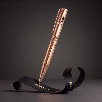 一支笔配备多个高品质金属圆珠笔尖 / 适合长时间书写 - 专业办公、商务和学生书写笔，书写流畅 / 可更换墨盒