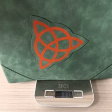 Charmed Book Of Shadows Replica Notebook | Deep Green Cover With Red Celtic Knot | Official Style Witchcraft Journal For Fans & Collectors - Multicolor - View 3