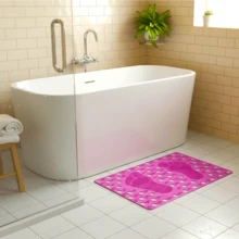 Tapete De Baño Antiderrapante Para Regadera Con Ventosas En Forma De Pies - Rosa Fucsia - Ver 3