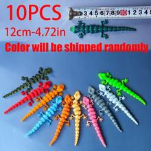 Assorted Color Small Lizard Decorative Figurines, Create Diverse Natural Style Miniature Landscape, Compact Size, Plastic Material Suitable For Arrangement, Indoor Miniature Landscape, Aquarium Decor Or Succulent Plant Accents, Great For DIY Landscape And Nature-Themed Decoration Lovers - Multicolor - View 10