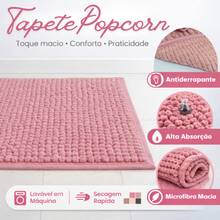 Set Of 3 Popcorn Bathroom Mats, Non-Slip, 38x58cm, Microfiber Chenille With Polka Dots, Super Soft And Absorbent, For Shower Exit. - Bộ 3 màu be - Xem 3