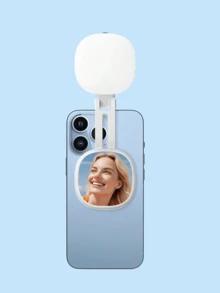 Mirror Design Foldable Pocket Sized Magnetic Selfie Light With Mirror Adjustable LED Fill Light For Video Recording Live Streaming Makeup Vlogging Women Gift - A - View 11
