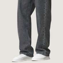 Balloon Pants Men's Jeans Bag Wide Leg Streetwear Faded Graphite Gray - Grey - View 8